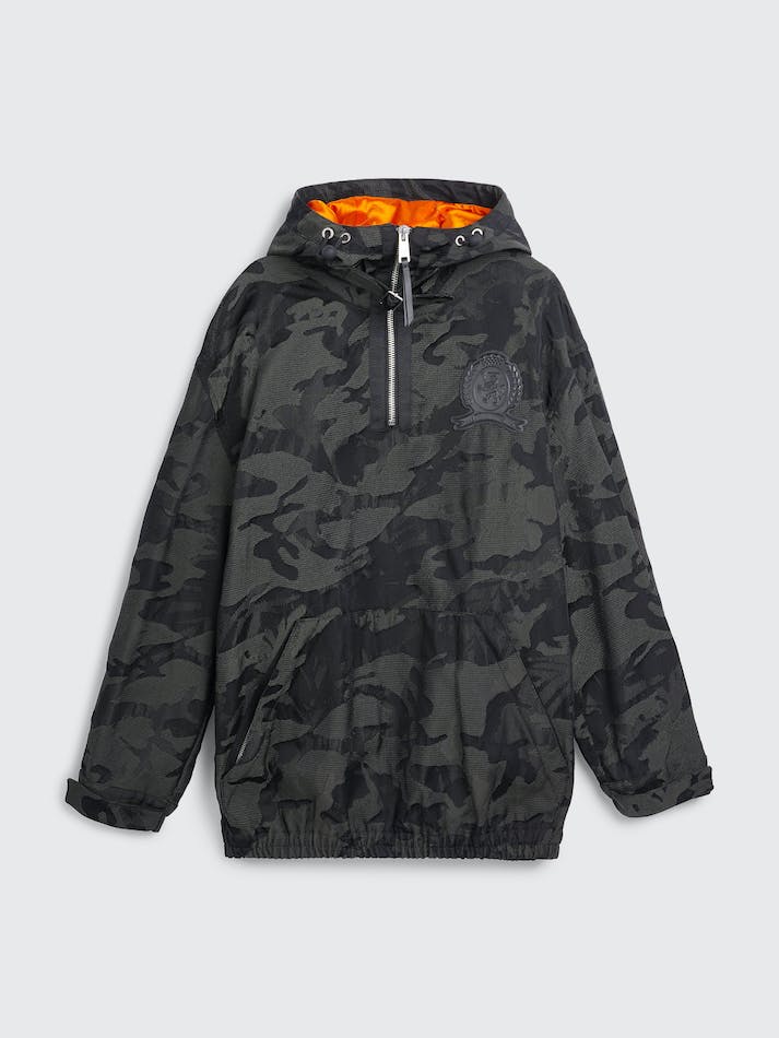 Tommy Hilfiger Crest Camo Pull-On Men's Jackets Black | P4Ry5Za24VtQ