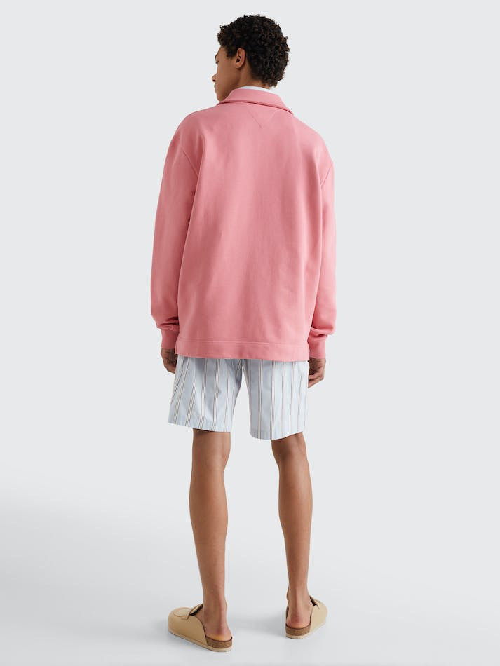 Tommy Hilfiger Crest Half-Zip Men's Sweatshirt Pink | p09PlDSAza95