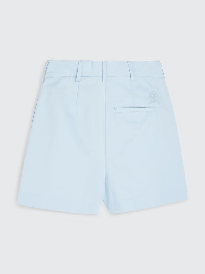 Tommy Hilfiger Crest High Rise Pleated Women's Shorts Blue | EfRCZSd086Xi