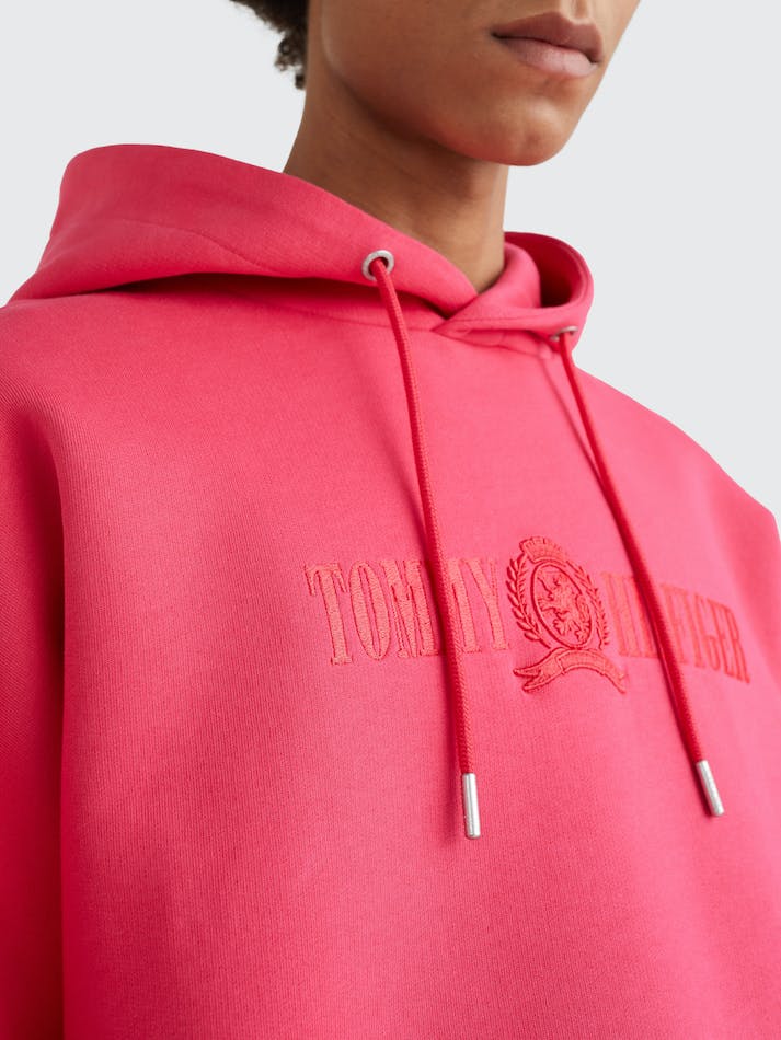 Tommy Hilfiger Crest Men's Hoodie Pink | yjSiTiQq7l3L