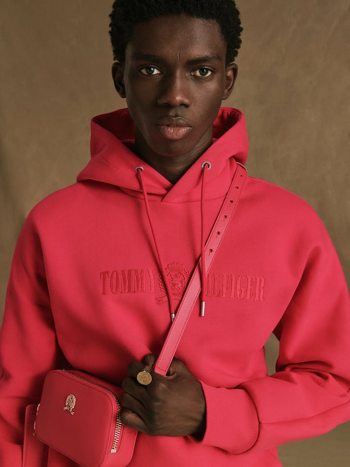 Tommy Hilfiger Crest Men's Hoodie Pink | yjSiTiQq7l3L