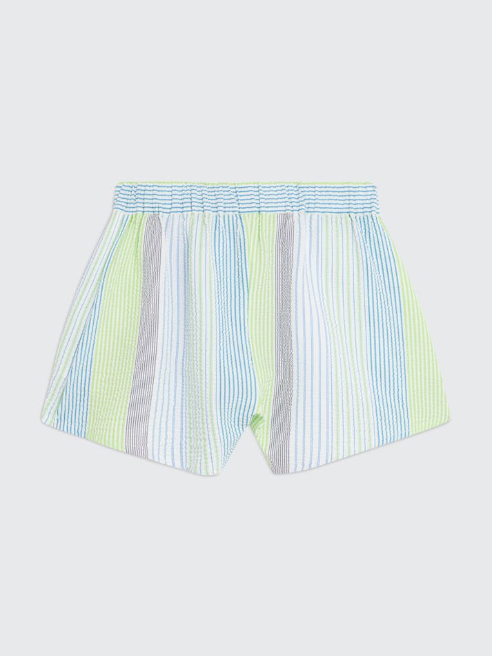 Tommy Hilfiger Crest Seersucker Ithaca Stripe Mini Women's Shorts Light Green | i2ub6ud65zNG