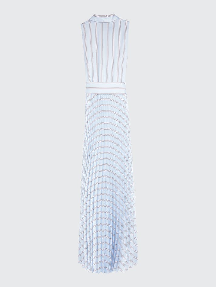 Tommy Hilfiger Crest Sleeveless Stripe Maxi Shirt Women's Dress Multicolor | nrbdHkEpezmI