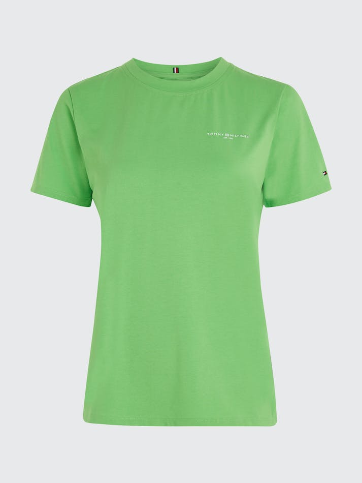 Tommy Hilfiger Curve 1985 Collection Logo Crew Neck Women's T Shirts Light Green | WJoyJp9Z8Htk