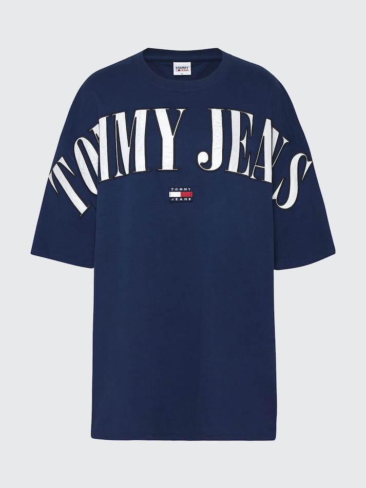 Tommy Jeans Curve Archive Oversized Women's T Shirts Navy | yjFzF9LHdqqU