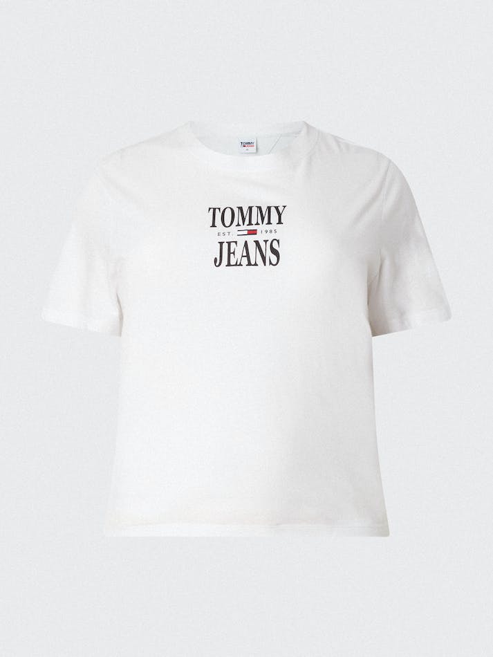 Tommy Hilfiger Curve Essential Logo Women's T Shirts White | fCi3CFvipEGh