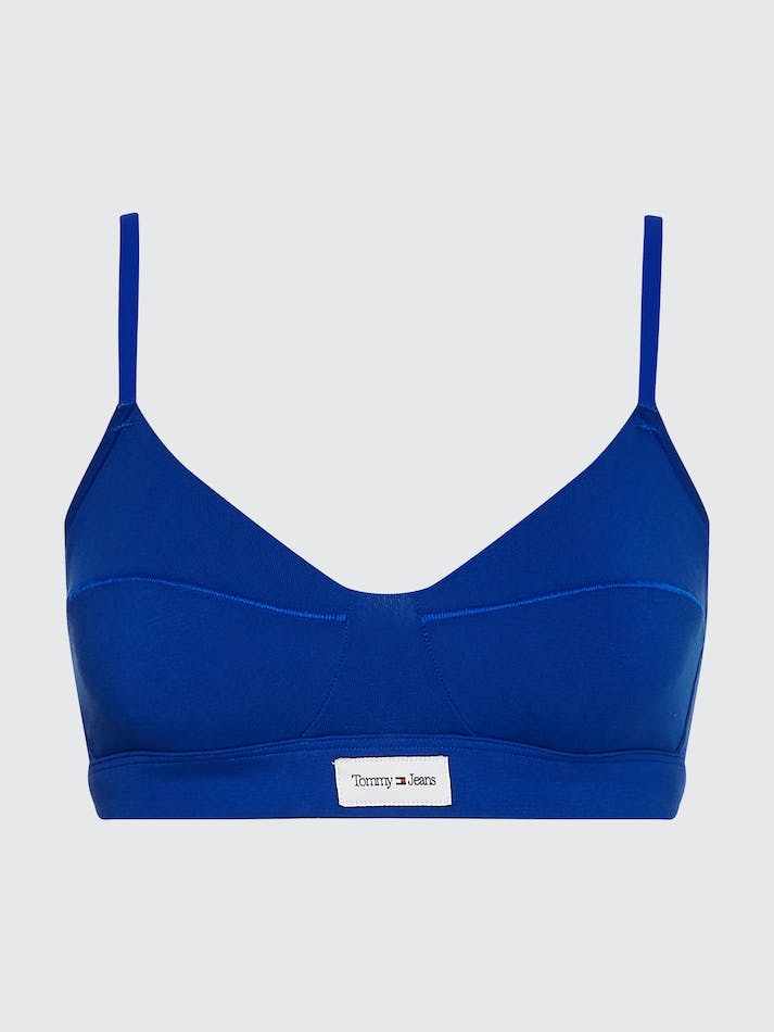 Tommy Jeans Curve Essential Unpadded Non-Wired Women's Lingerie Blue | tcWjY34zD3C4