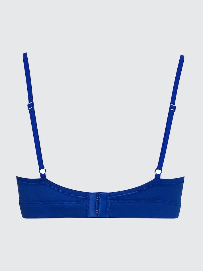 Tommy Jeans Curve Essential Unpadded Non-Wired Women's Lingerie Blue | tcWjY34zD3C4