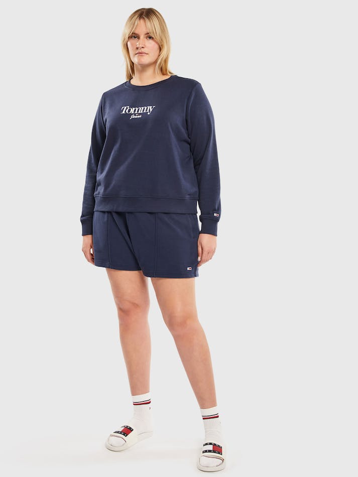 Tommy Jeans Curve Essential Women's Shorts Navy | EFWRTtkImOdA