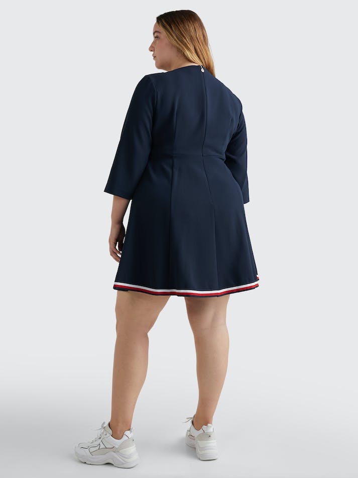 Tommy Hilfiger Curve Fit and Flare Mini Women's Dress Blue | BySJ8cPv1ttj