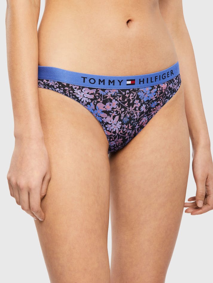 Tommy Hilfiger Curve Lace Print Women's Lingerie Blue | 3pxzImInBTKR