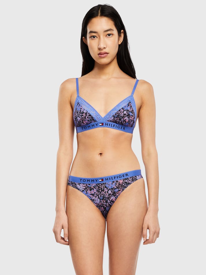 Tommy Hilfiger Curve Lace Print Women\'s Lingerie Blue | 3pxzImInBTKR