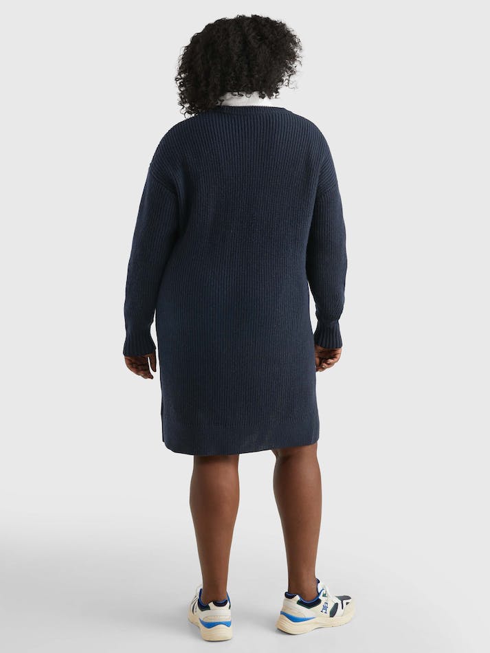 Tommy Hilfiger Curve Monogram Relaxed Fit Jumper Women's Dress Blue | jSrykEQlfzas