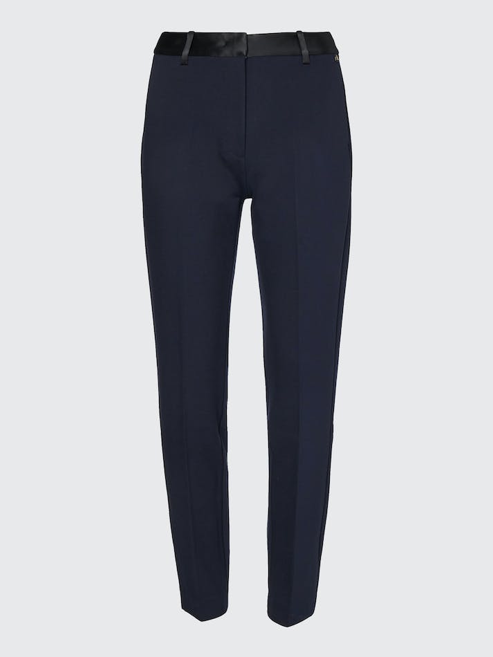 Tommy Hilfiger Curve Punto Slim Fit Women's Trousers Blue | W9lMC9DP7RgJ