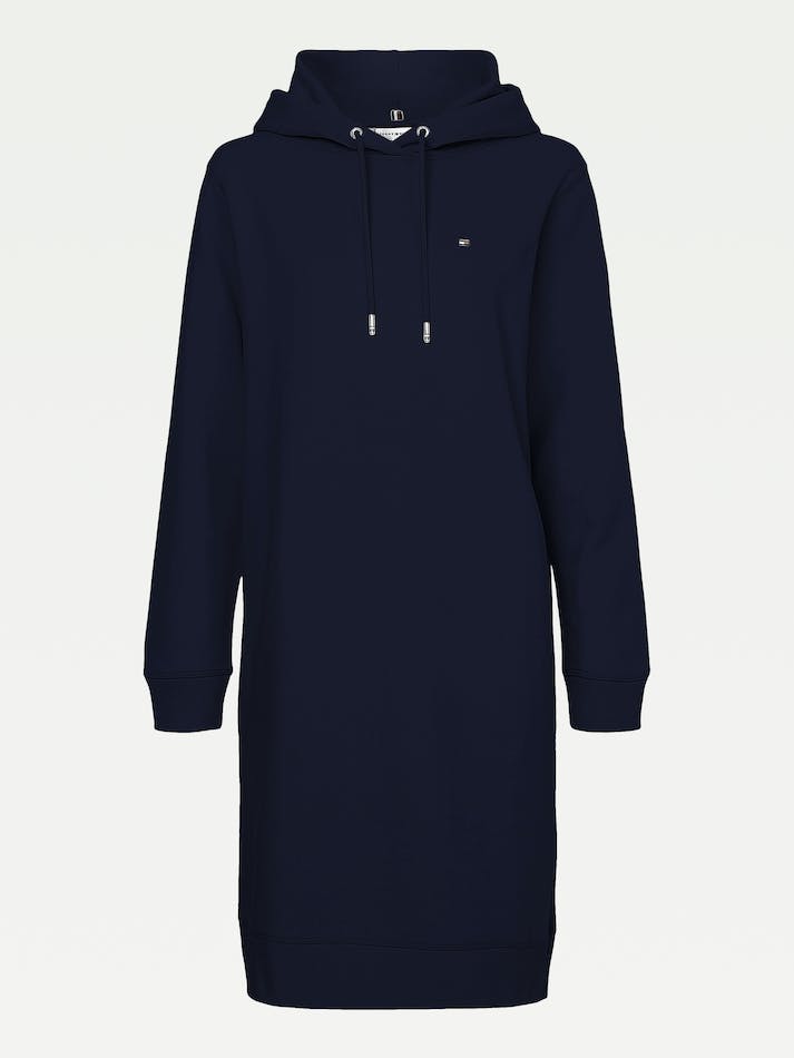 Tommy Hilfiger Curve Regular Hoodie Short Women's Dress Blue | z8gjtkD2j6d2