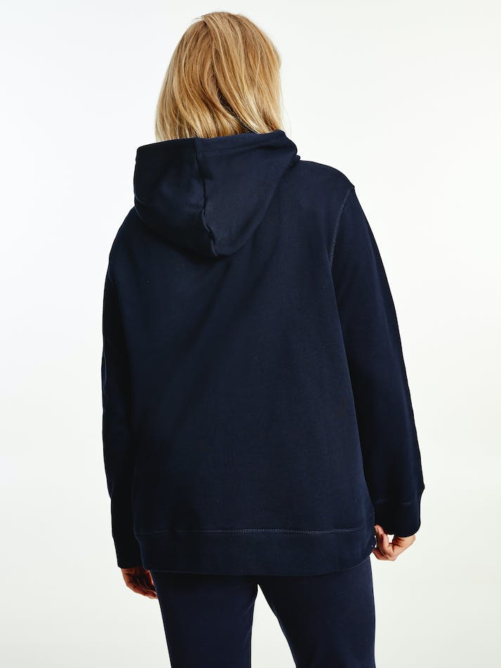 Tommy Hilfiger Curve Regular Women's Hoodie Blue | O9cPUk9SXNYR