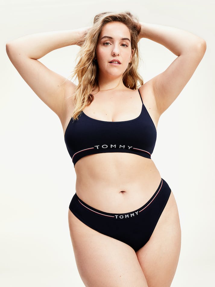 Tommy Hilfiger Curve Seamless Logo Women\'s Underwear Blue | YKnjIxmXPxWh