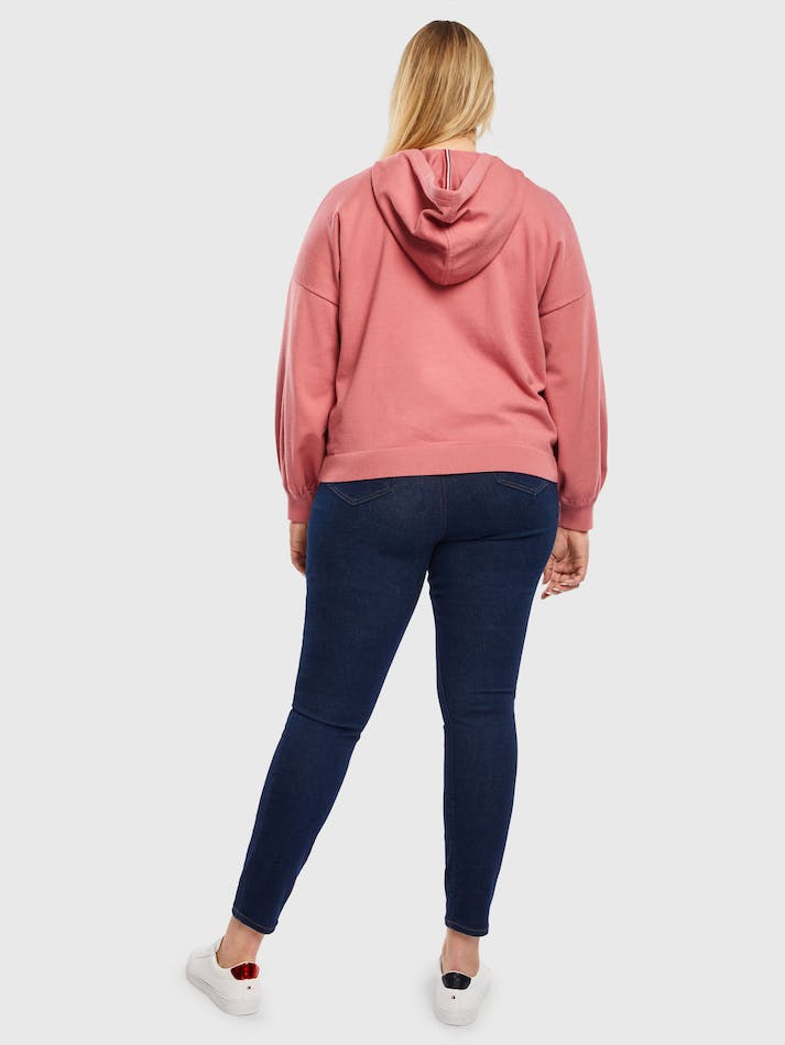 Tommy Hilfiger Curve Soft Relaxed Fit Hoodies Women's Jumpers Pink | qMIfRntNrWL5