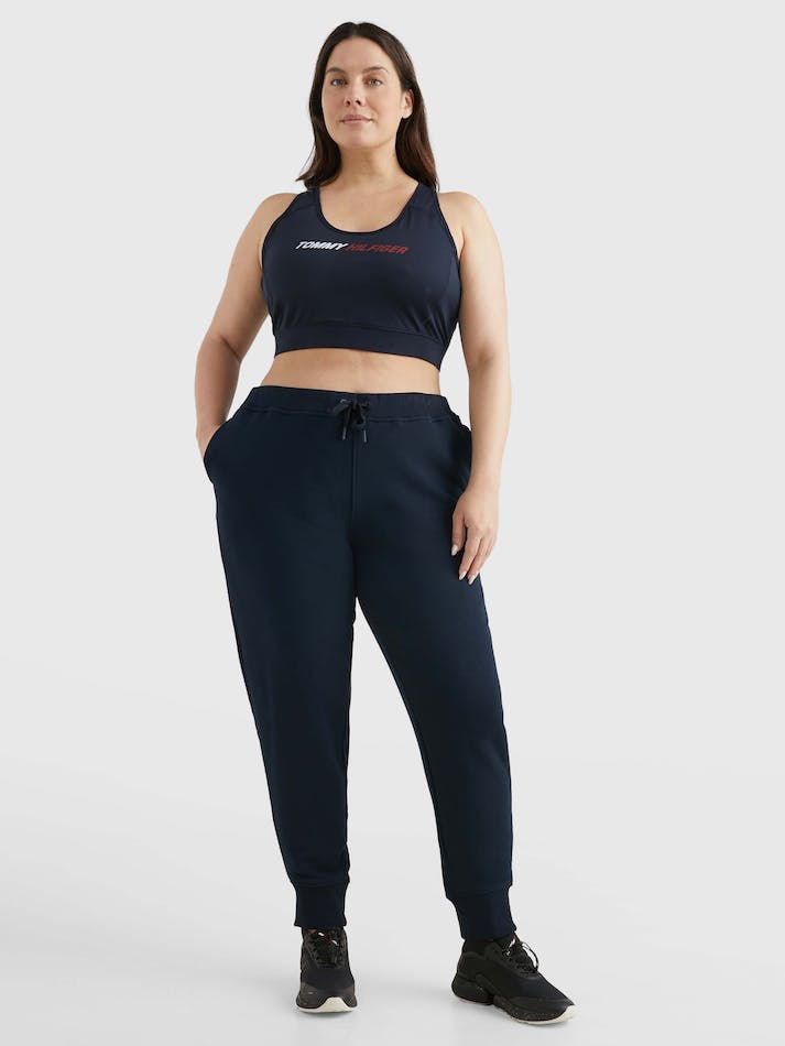 Tommy Hilfiger Curve Sport Medium Support Logo Sports Women's Underwear Blue | wv71ioIGuEZl