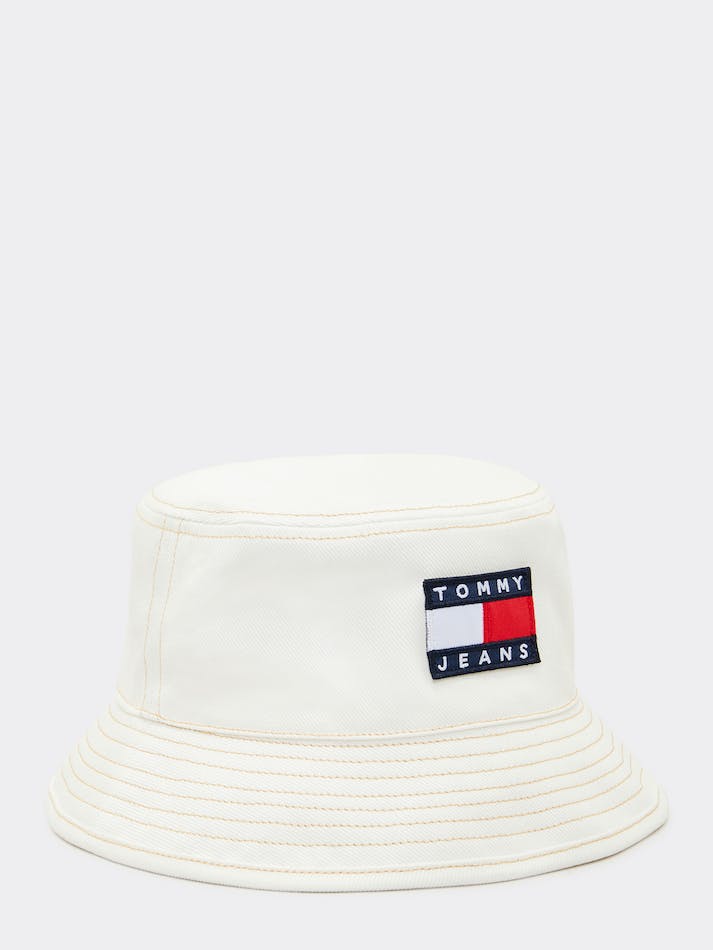 Tommy Hilfiger Denim Bucket Men\'s Hats White | 1sf8jOW7XvN0