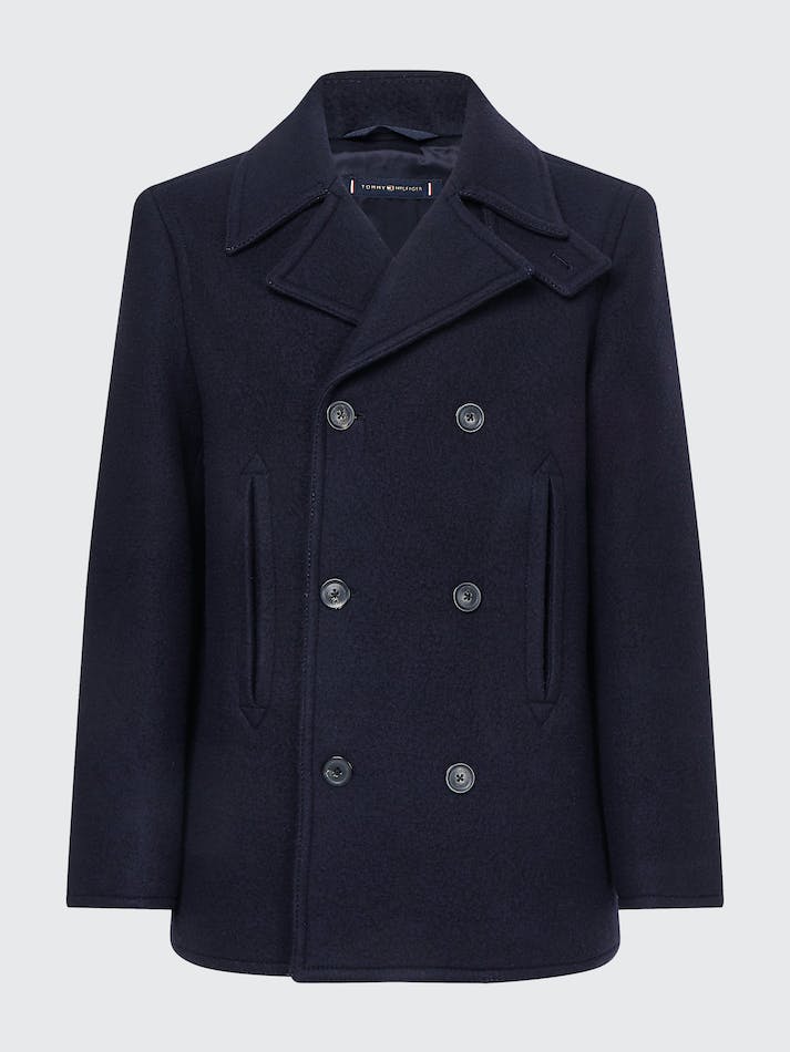 Tommy Hilfiger Double Breasted Men's Coats Blue | f29CDWAMaOih