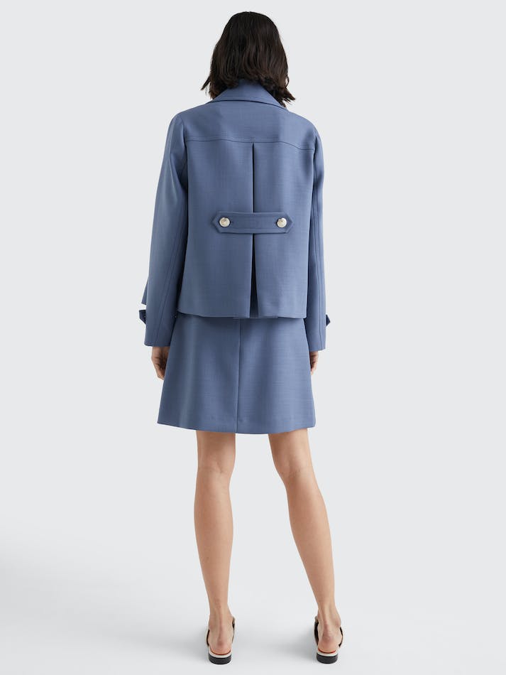 Tommy Hilfiger Double Breasted Women's Coats Blue | sXBFb2nRcLom