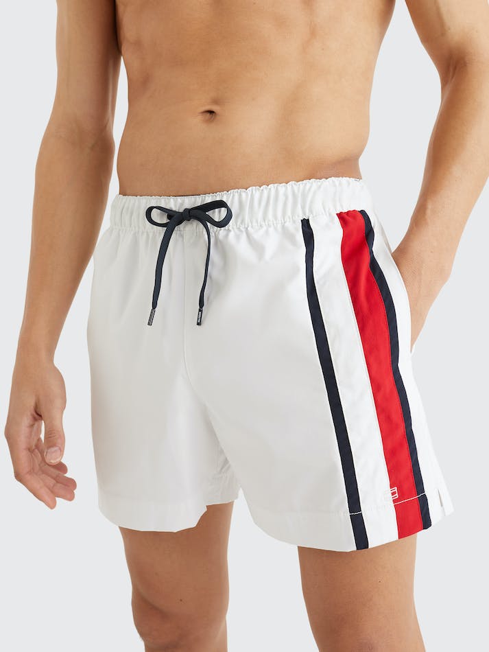 Tommy Hilfiger Drawstring Mid Length Swim Men's Swimwear White | uradsIDuHpqi