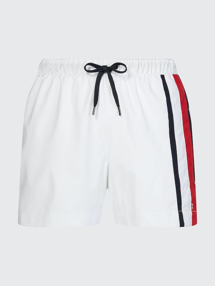 Tommy Hilfiger Drawstring Mid Length Swim Men's Swimwear White | uradsIDuHpqi