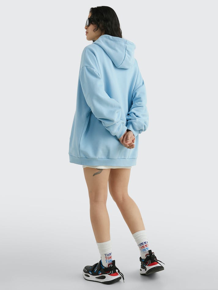 Tommy Jeans Dual Gender Flag Unisex Hoodie Calm Water | ozIZ0ErQT2LR