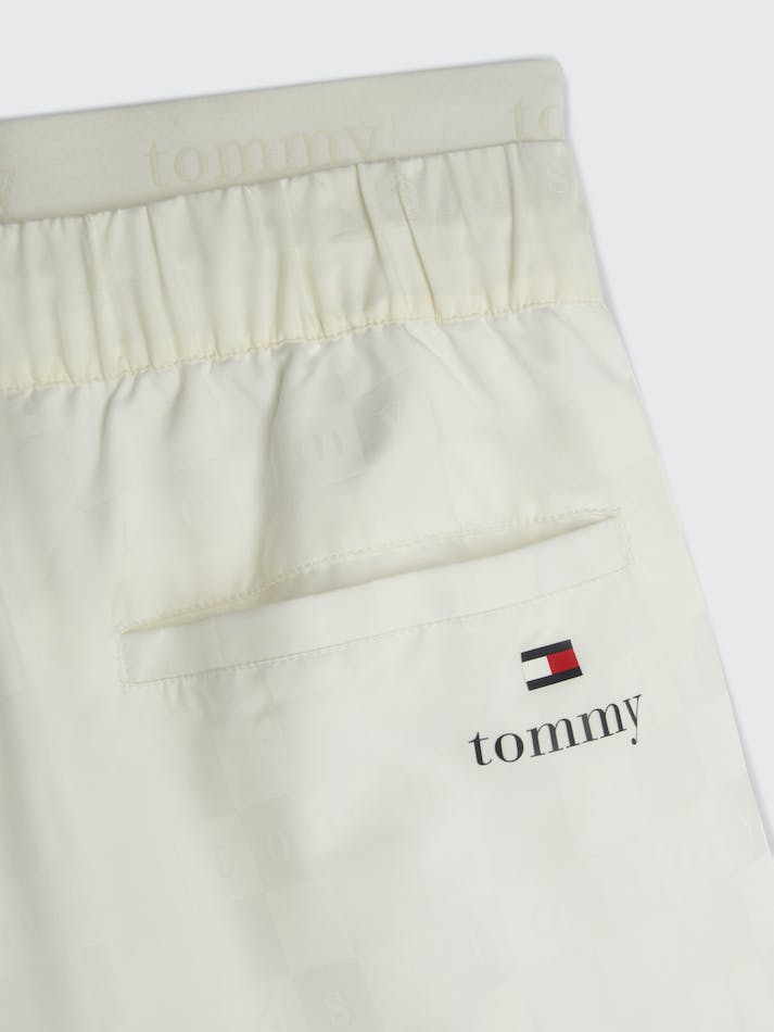 Tommy Jeans Dual Gender Jacquard Checkerboard Unisex Jogger White | rVrdzfJh25Km