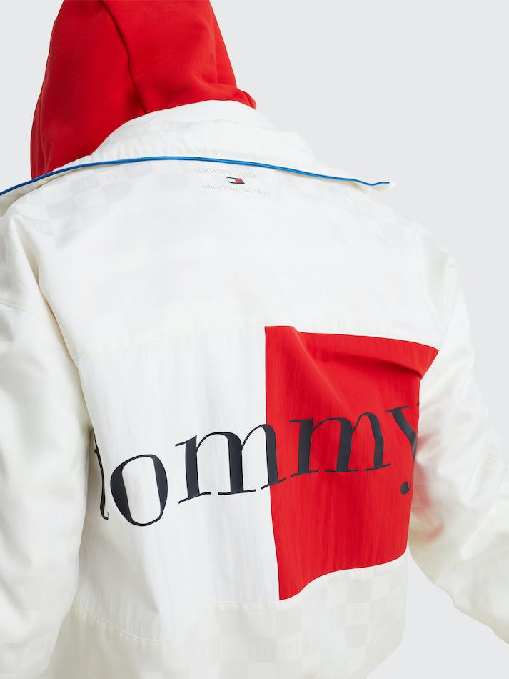 Tommy Jeans Dual Gender Monogram Jacquard Track Unisex Jackets White | wpSOpOJQgl8B