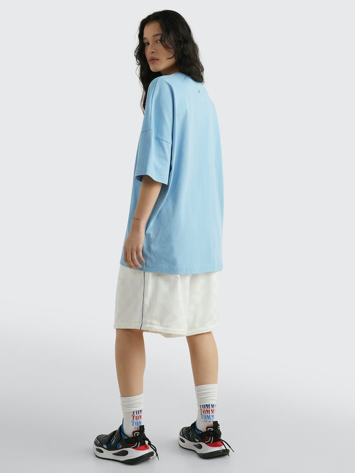 Tommy Jeans Dual Gender Split Hem Unisex T Shirts Calm Water | NU3nCgVYHxPZ