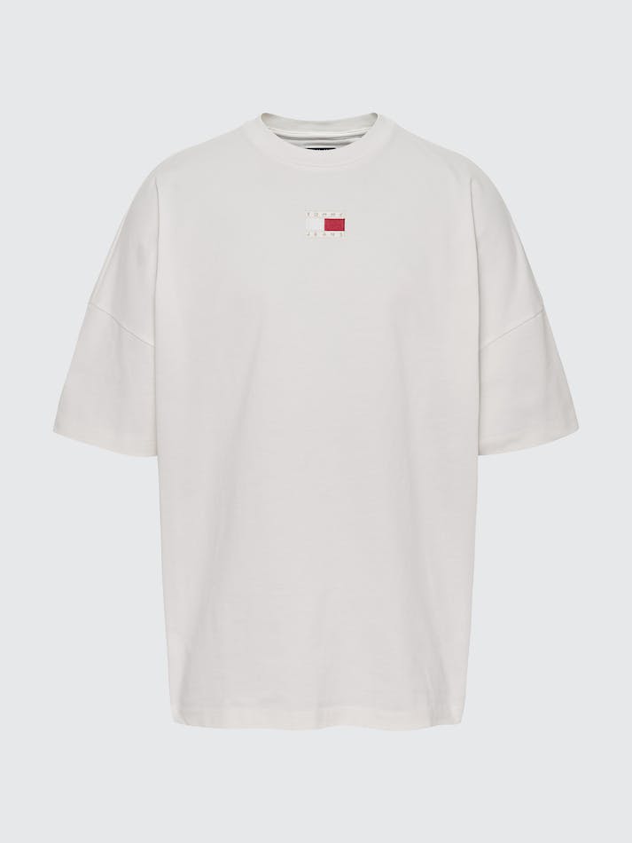 Tommy Jeans Dual Gender Split Hem Unisex T Shirts White | WdCxJ4WhNrKH