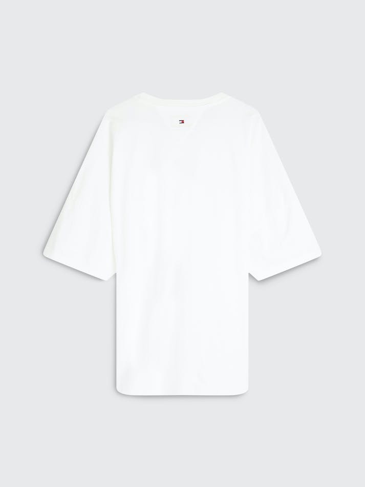 Tommy Jeans Dual Gender Split Hem Unisex T Shirts White | WdCxJ4WhNrKH