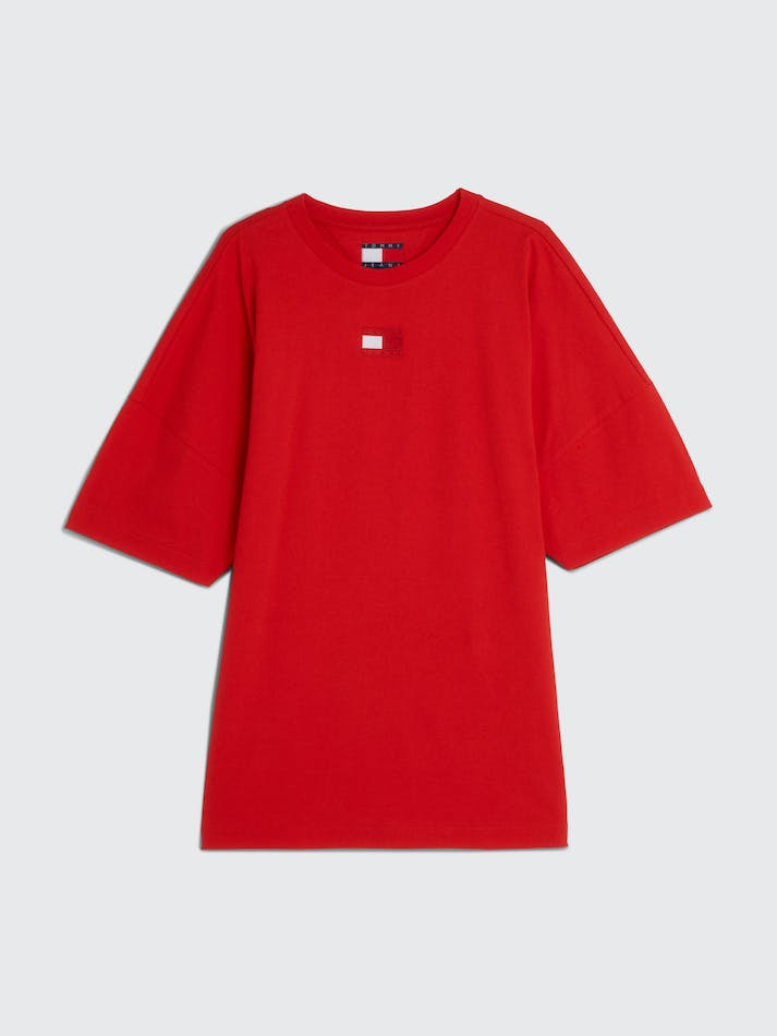 Tommy Jeans Dual Gender Split Hem Unisex T Shirts Deep Red | iAcs2NItICQf