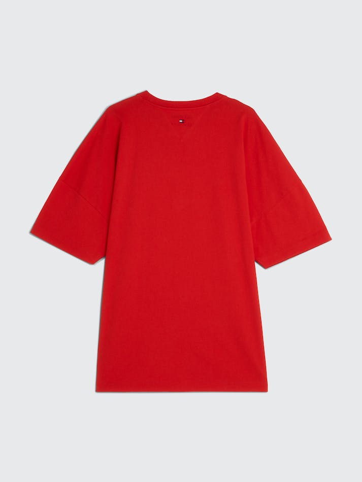 Tommy Jeans Dual Gender Split Hem Unisex T Shirts Deep Red | iAcs2NItICQf