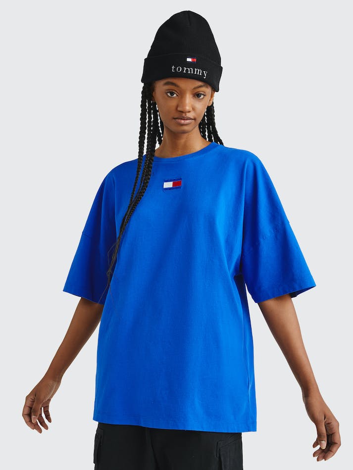 Tommy Jeans Dual Gender Split Hem Unisex T Shirts Deep Blue | wYUNyqHEXHzn