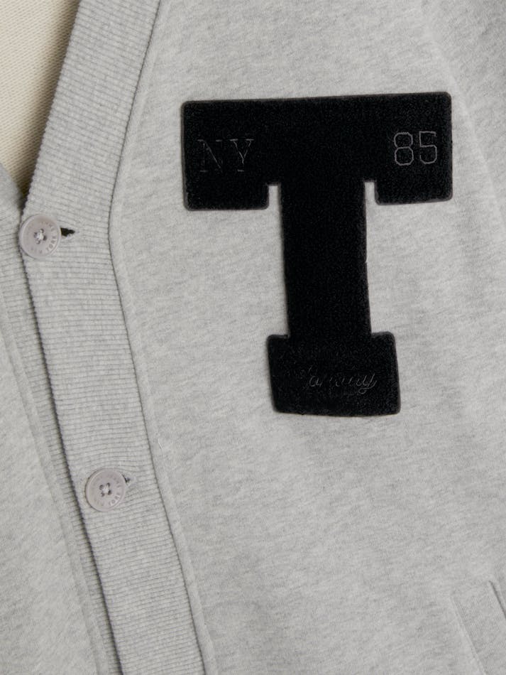 Tommy Jeans Dual Gender Varsity Letter Unisex Cardigan Light Grey | r8SbiiNJ2gCn