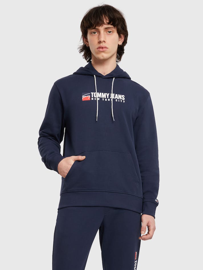 Tommy Jeans Entry Athletics Men\'s Hoodie Navy | J6w0MjMRWKPz