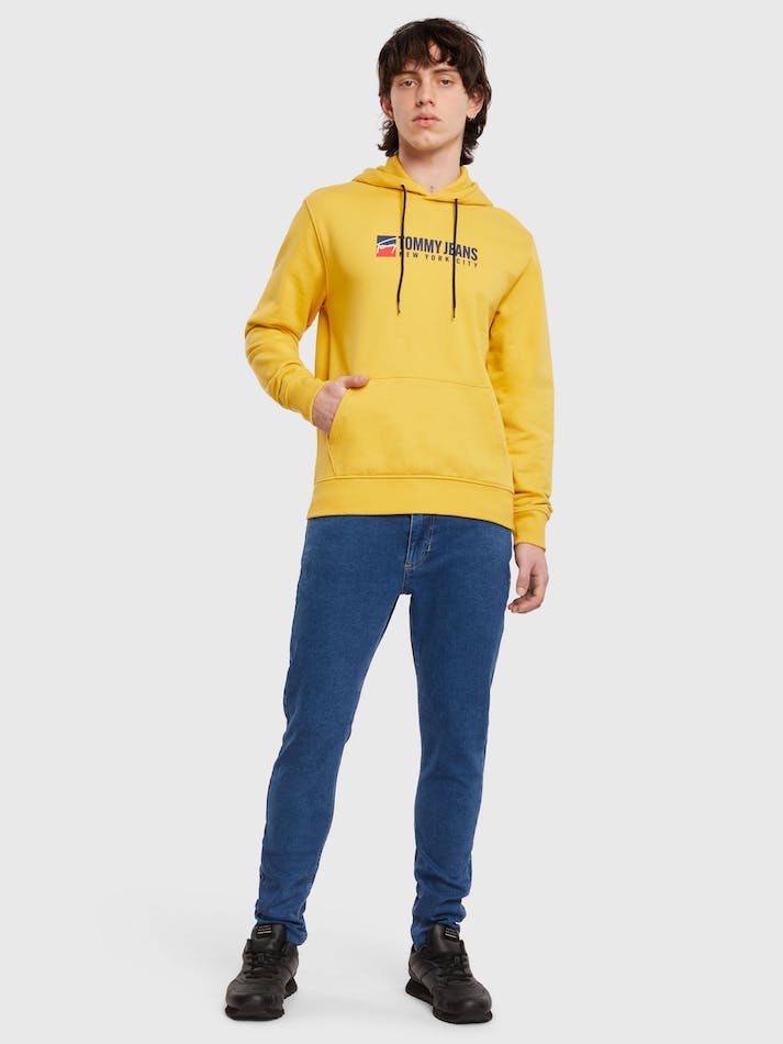 Tommy Jeans Entry Athletics Men's Hoodie Yellow | wcsVqGWgt53s