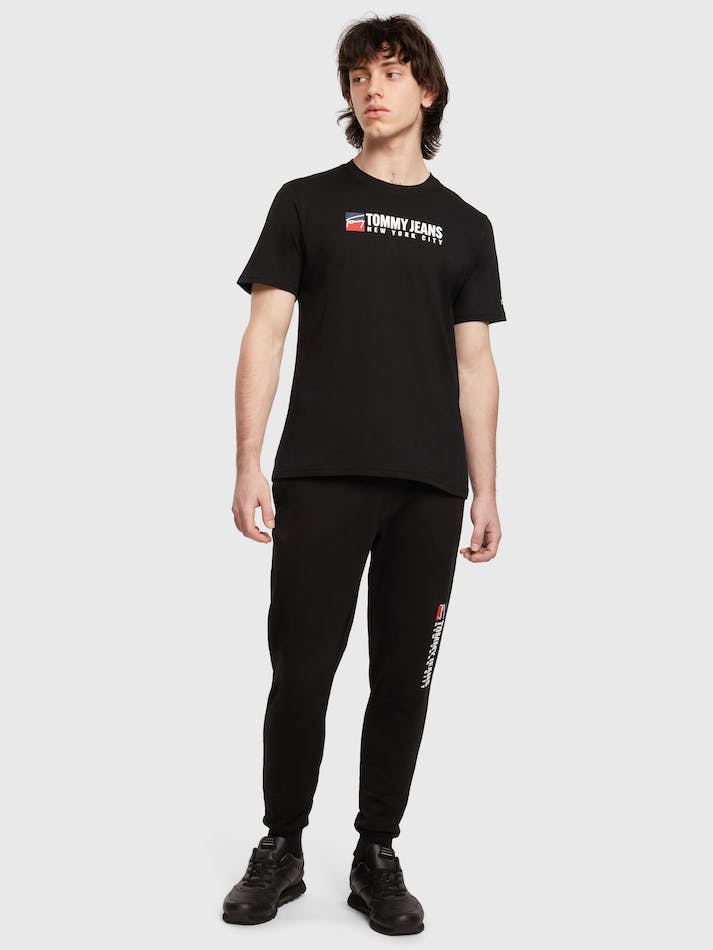 Tommy Jeans Entry Athletics Men's T Shirts Black | 7GUCcBmPmtgy