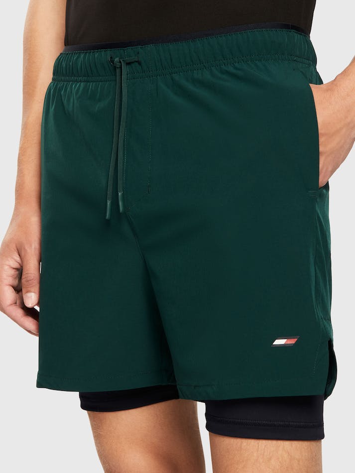 Tommy Hilfiger Essential 2-In-1 Training Men's Shorts Hunter | LmFwsx7WDk8s