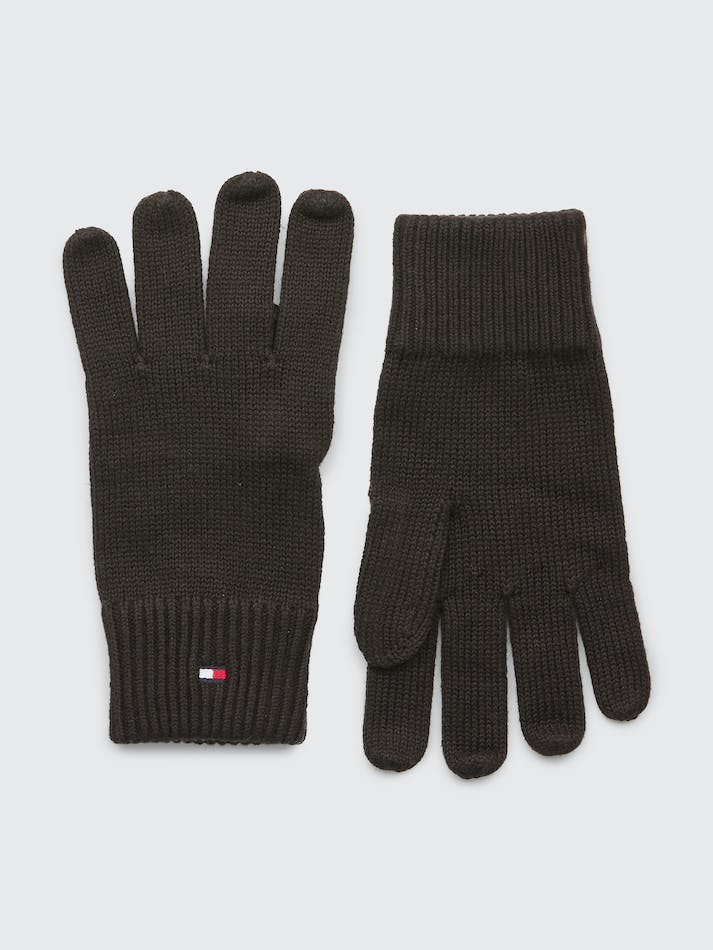 Tommy Hilfiger Essential Cashmere Blend Knitted Men\'s Gloves Black | pr6Wpswc4QnY