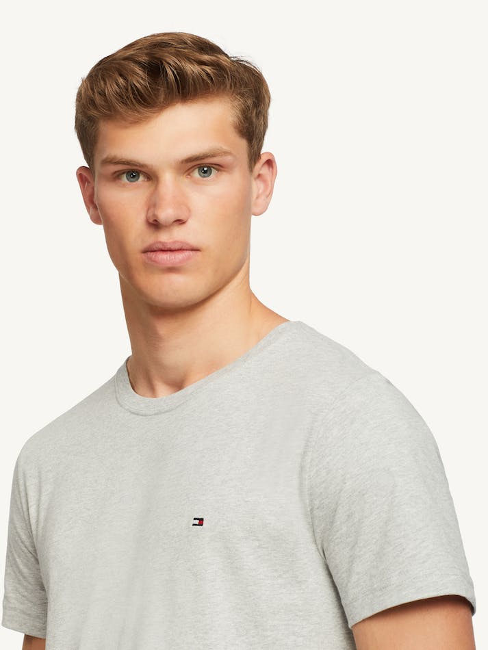 Tommy Hilfiger Essential Cotton Men's T Shirts Light Grey | cC3RC7DxwYXd