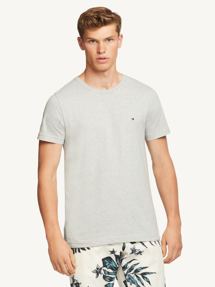 Tommy Hilfiger Essential Cotton Men\'s T Shirts Light Grey | cC3RC7DxwYXd