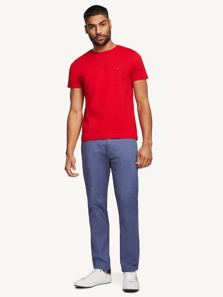 Tommy Hilfiger Essential Cotton Men's T Shirts Red | pxFIe2dYewOb