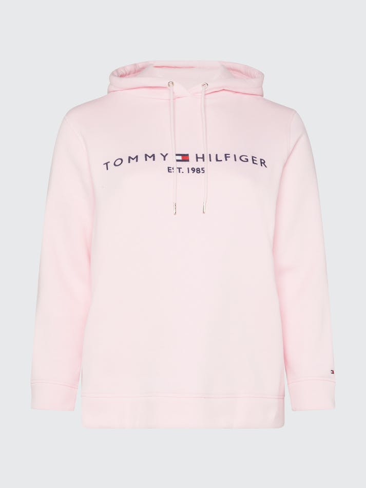 Tommy Hilfiger Essential Curve Logo Women's Hoodie Pink | IDsbB1qUu482