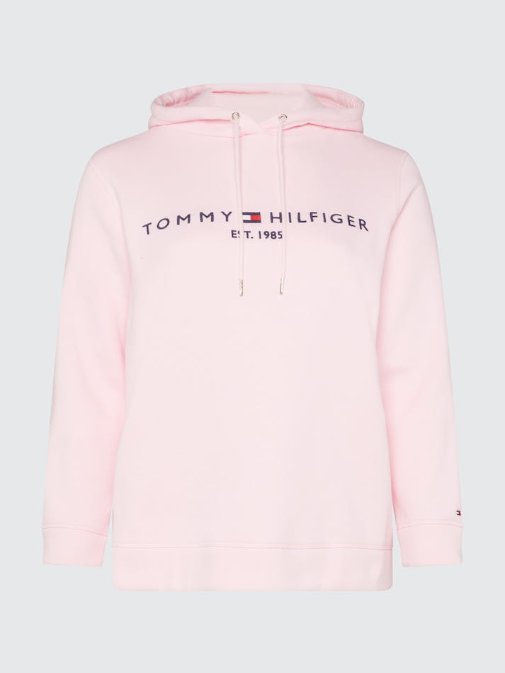 Tommy Hilfiger Essential Curve Logo Women\'s Hoodie Pink | IDsbB1qUu482