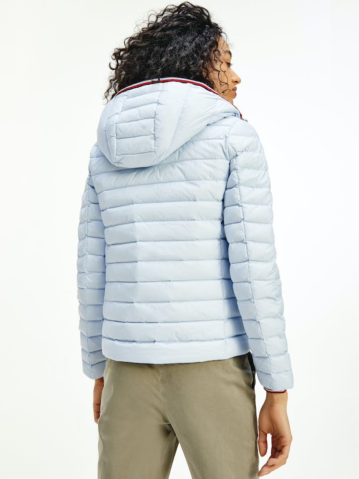 Tommy Hilfiger Essential Down-Filled Quilted Hooded Women's Jackets Blue | Fb2PErgxCtZi