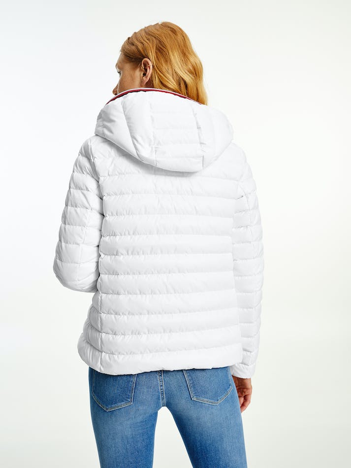 Tommy Hilfiger Essential Down-Filled Quilted Hooded Women's Jackets White | RtYESkrVgfQl